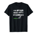 Funny Dad Lawn Mowing Fathers Day Bald T-Shirt - Minimalist Print Unisex - T-Shirt, Sweatshirt, Hoodie