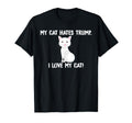 My Cat Hates Trump Funny Anti Trump T-Shirt - Minimalist Print for Adults - T-Shirt, Sweatshirt, Hoodie