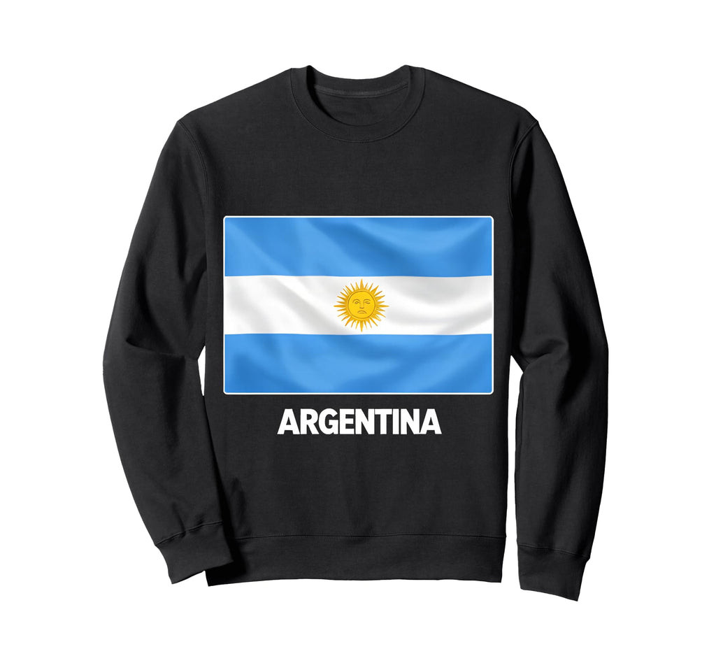 Argentina Flag Sun May Soccer Sweatshirt - Fun Novelty Design for Adults - T-Shirt, Sweatshirt, Hoodie