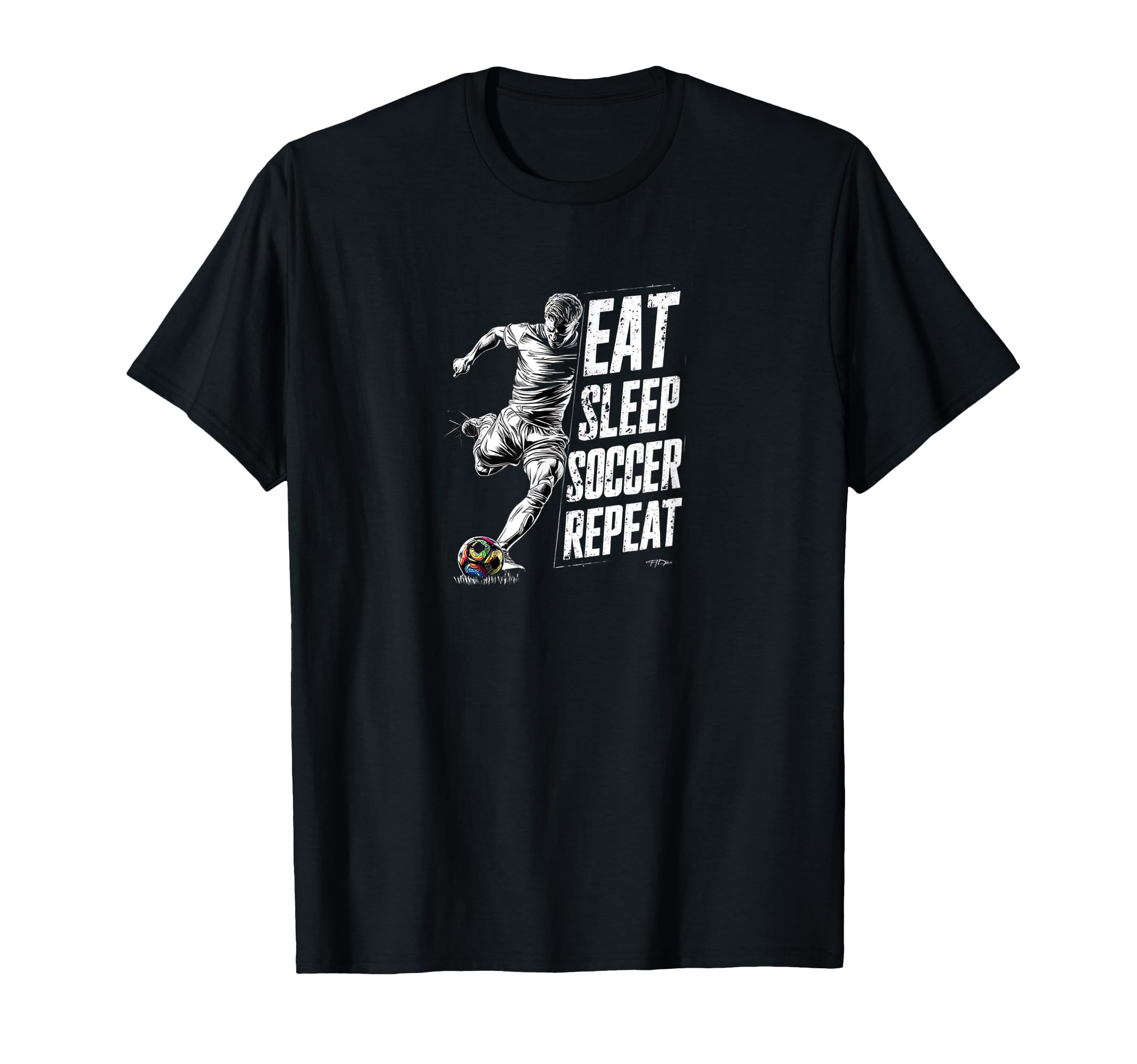 Funny Eat Sleep Soccer Repeat Soccer T-Shirt - Minimalist Print Unisex - T-Shirt, Sweatshirt, Hoodie