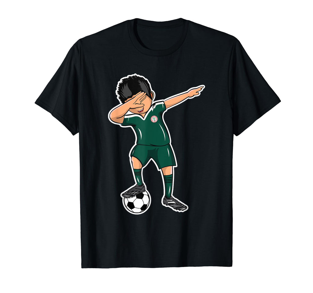 Dabbing Soccer Nigeria Jersey Naija T-Shirt - Unique Graphic for Adults - T-Shirt, Sweatshirt, Hoodie