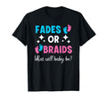 Gender Reveal Party Ideas Braids Or T-Shirt - Unique Graphic for Adults - T-Shirt, Sweatshirt, Hoodie