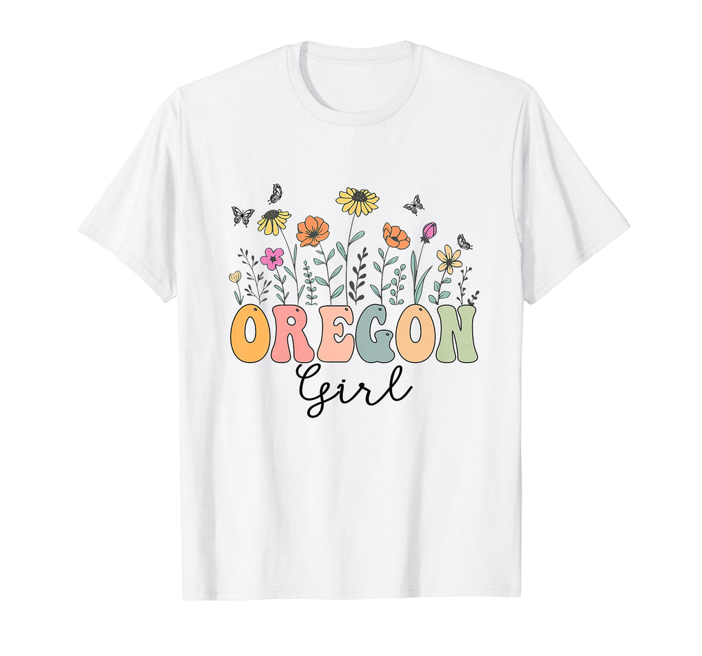 Oregon Wildflower Groovy Oregon T-Shirt - Casual Everyday Wear Men Women - T-Shirt, Sweatshirt, Hoodie
