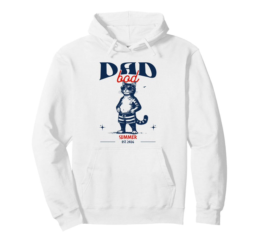 Dad Bod Summer 2026 Funny Cat Pregnancy Hoodie - Graphic Print Unisex - T-Shirt, Sweatshirt, Hoodie