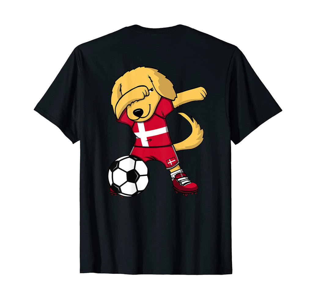 Dabbing Golden Retriever Denmark T-Shirt - Fun Novelty Design Men Women - T-Shirt, Sweatshirt, Hoodie