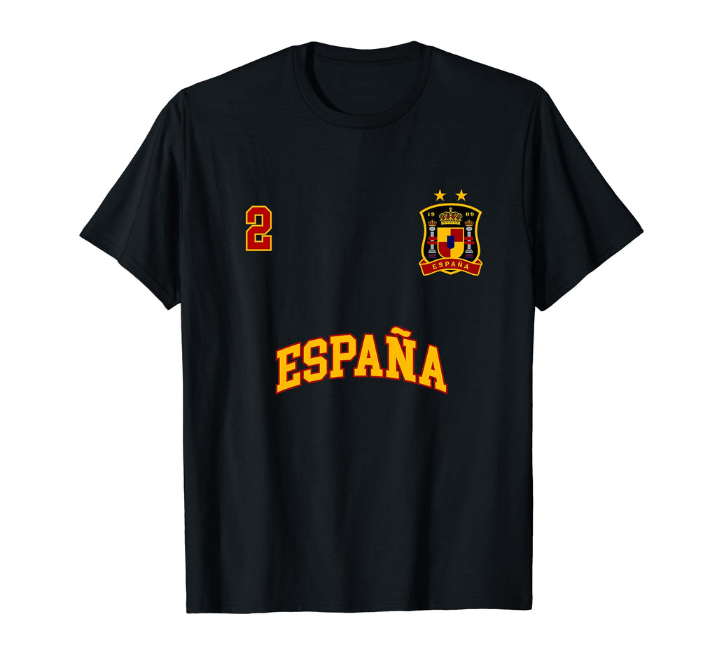 Espana Spain Team Sports Number 2 T-Shirt - Novelty Apparel Men Women - T-Shirt, Sweatshirt, Hoodie