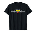Ecuador Flag Heartbeat Ecuadorian Roots T-Shirt - Trendy Graphic Unisex - T-Shirt, Sweatshirt, Hoodie
