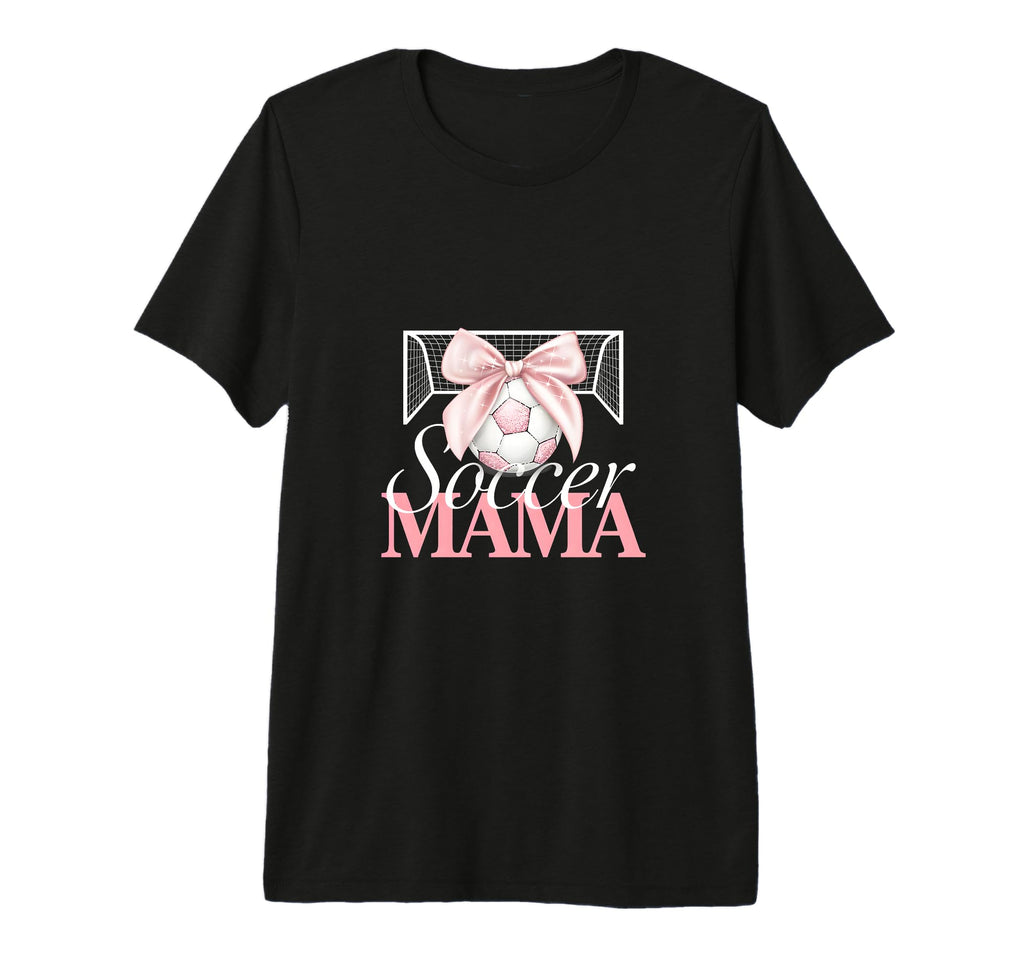 Soccer Mama Bow Soccer Mom Club T-Shirt - Novelty Apparel Men Women - T-Shirt, Sweatshirt, Hoodie
