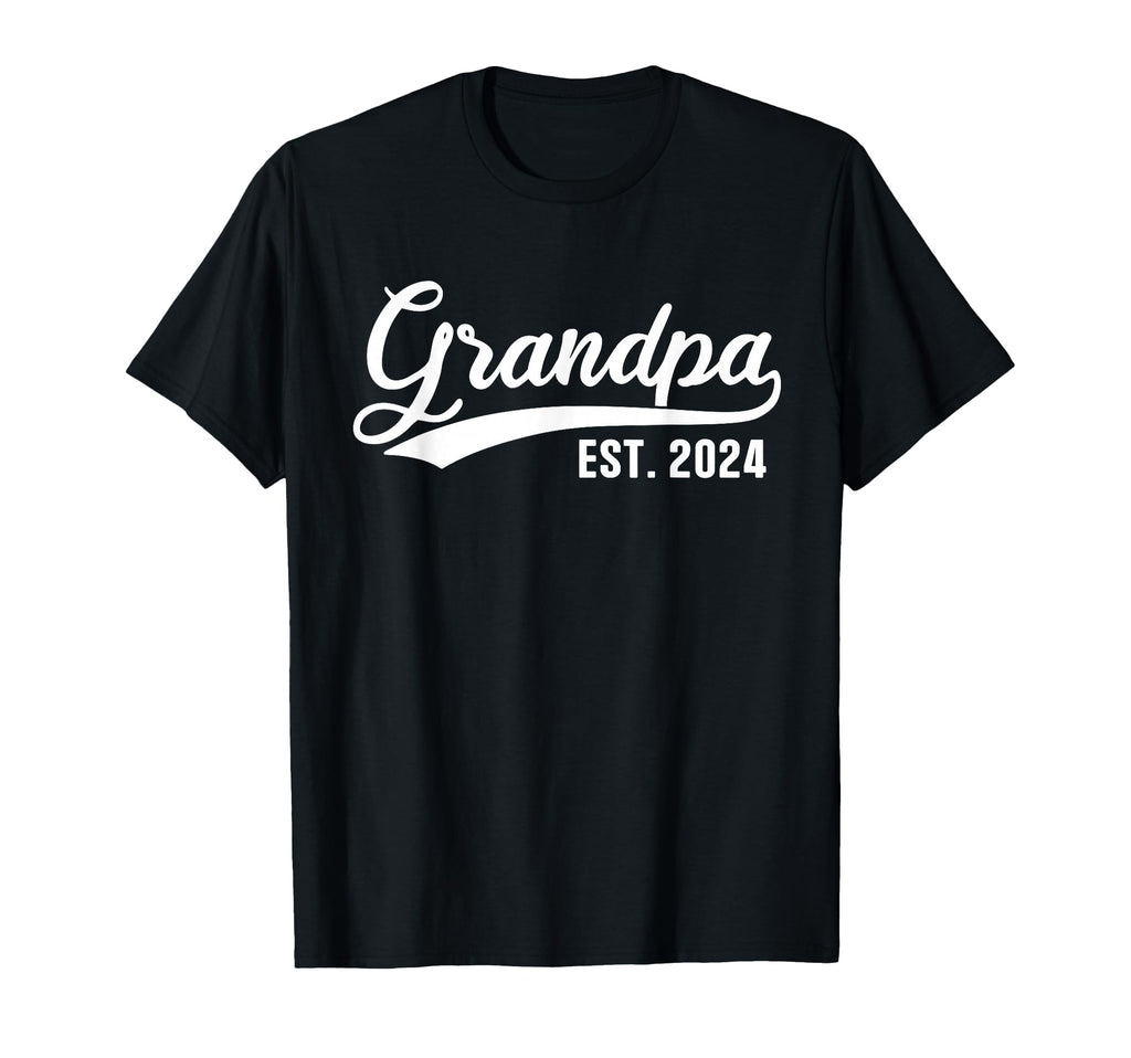 Grandpa 2024 Grandpa Est 2024 T-Shirt - Minimalist Print for Adults - T-Shirt, Sweatshirt, Hoodie