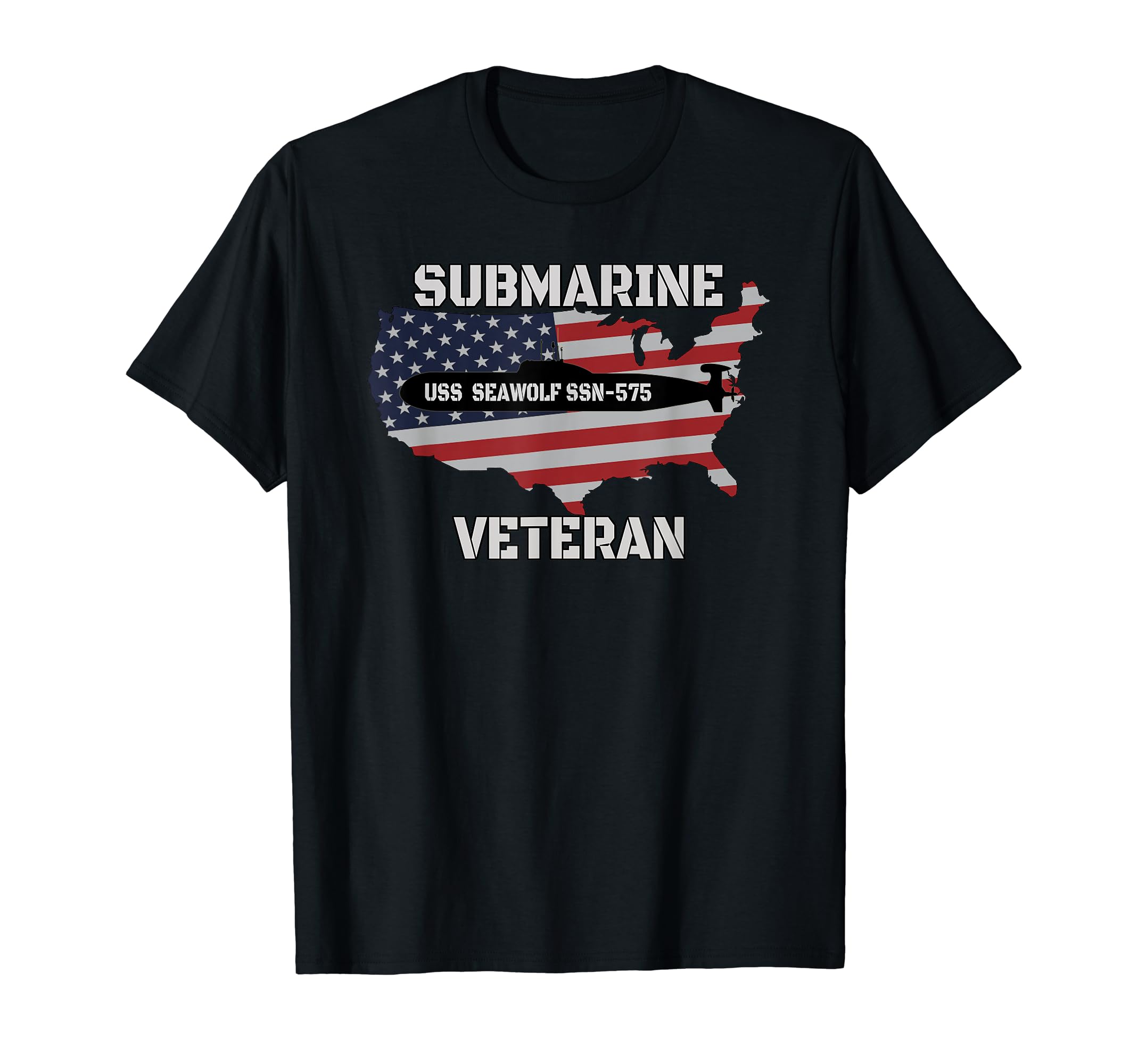 Uss Seawolf Ssn 575 Submarine T-Shirt - Casual Everyday Wear Men Women - T-Shirt, Sweatshirt, Hoodie