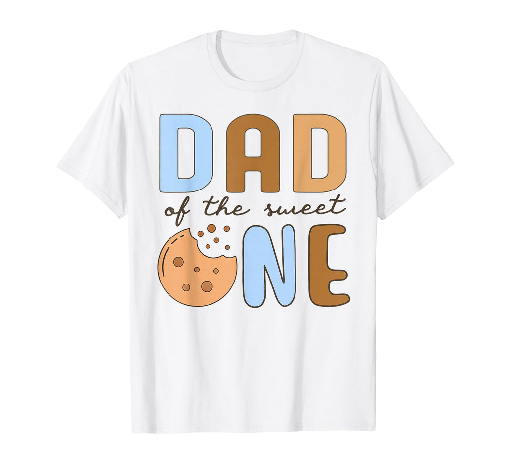 Dad Sweet One Cookies And Milk 1St T-Shirt - Novelty Apparel for Adults - T-Shirt, Sweatshirt, Hoodie