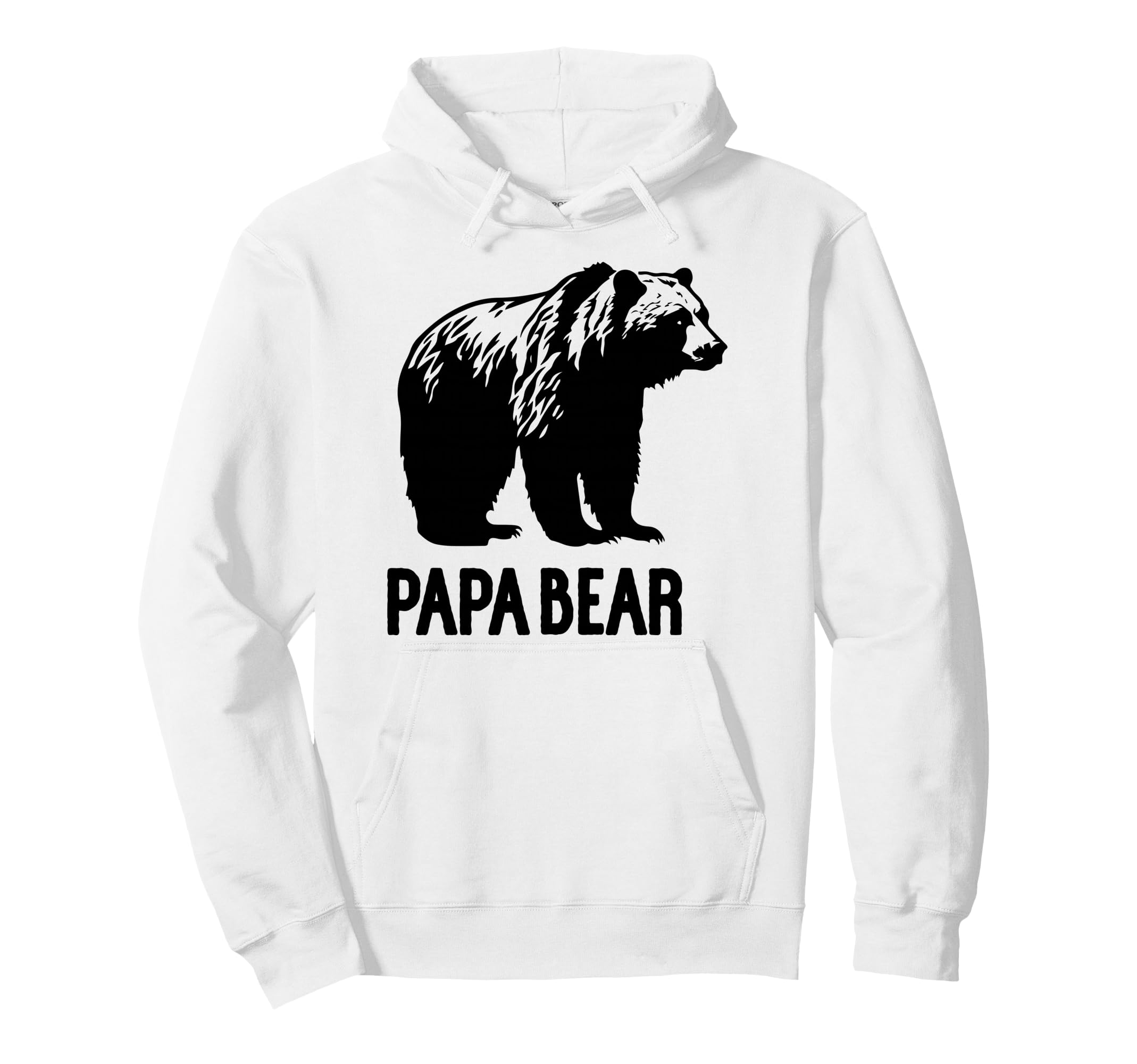 Trendy Fathers Day Papa Bear Grizzly Hoodie - Minimalist Print Men Women - T-Shirt, Sweatshirt, Hoodie