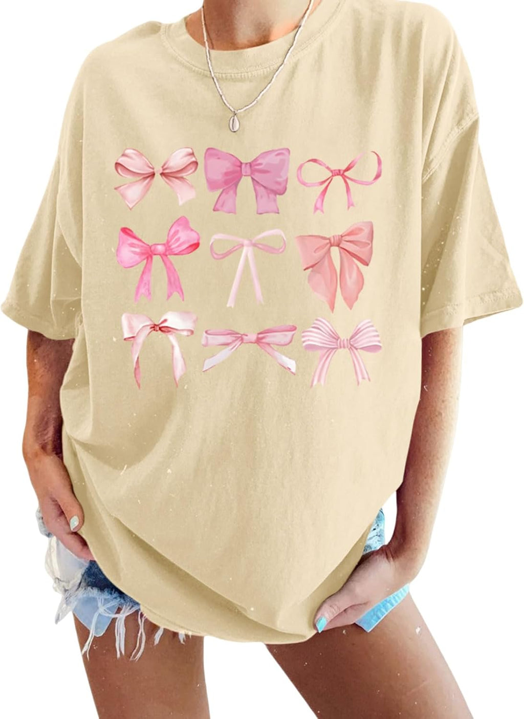 Bow for Women Oversized Coquette Aesthetic Pink - Adult & Kids T-Shirts, Sweatshirts & Hoodies apparel design preview 1
