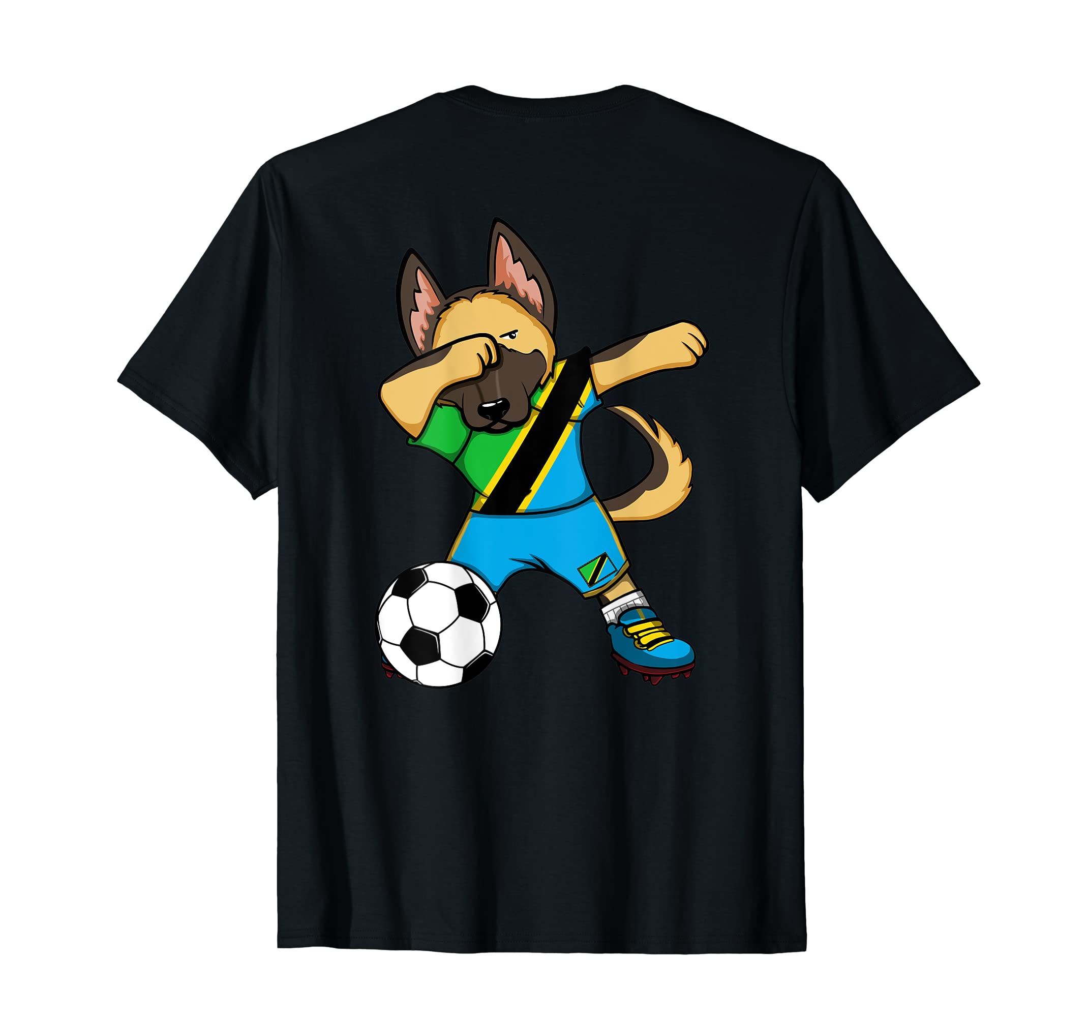 Dabbing German Shepherd Tanzania T-Shirt - Fun Novelty Design Men Women - T-Shirt, Sweatshirt, Hoodie