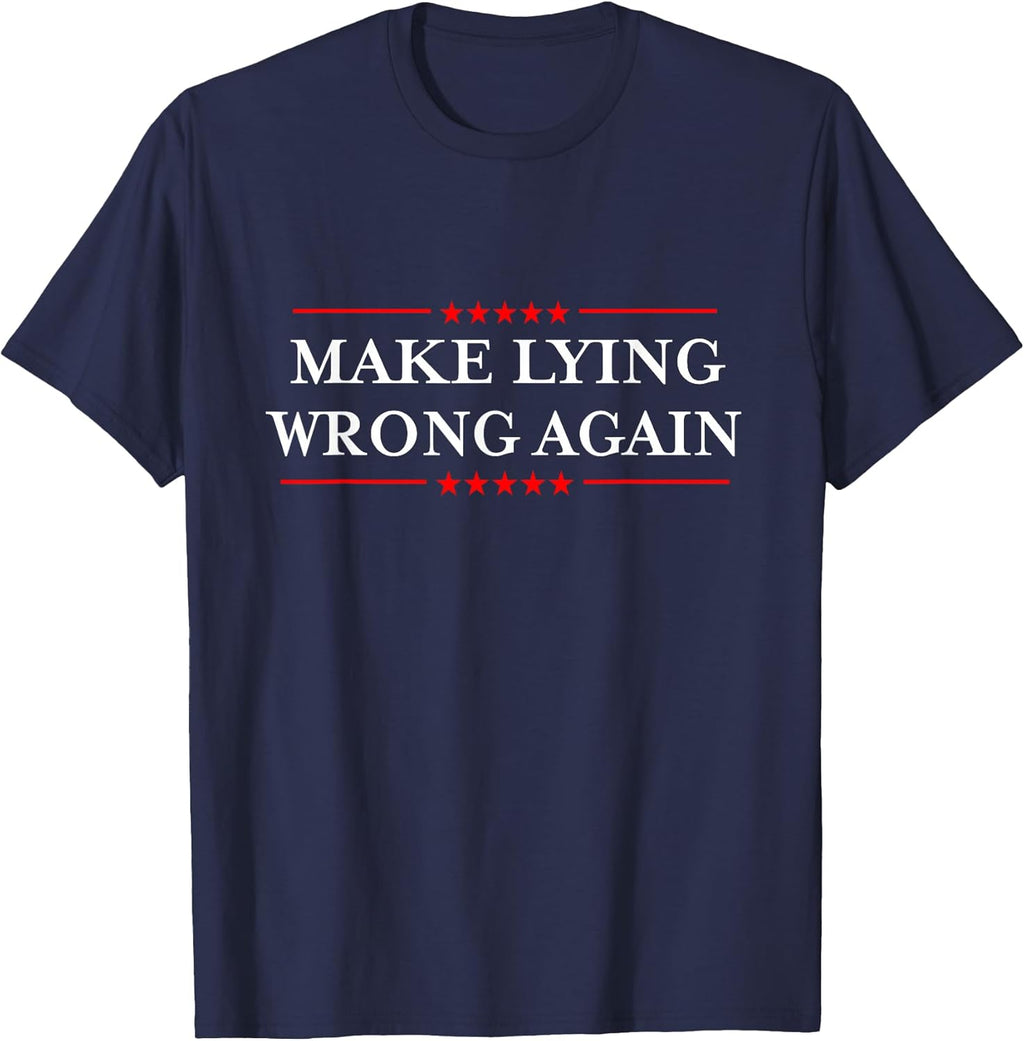 Make Lying Wrong Again/Gift Resist Racism Anti-Trump - Adult & Kids T-Shirts, Sweatshirts & Hoodies apparel design preview 1