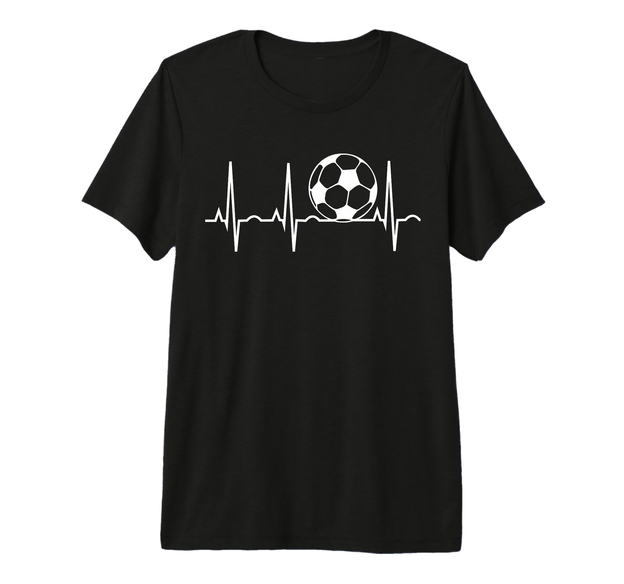 Soccer Heartbeat Soccer Ball T-Shirt - Casual Everyday Wear Men Women - T-Shirt, Sweatshirt, Hoodie