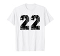 Baseball Softball Number 22 T-Shirt - Unique Graphic Unisex - T-Shirt, Sweatshirt, Hoodie