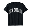 New England Varsity White Text T-Shirt - Minimalist Print for Adults - T-Shirt, Sweatshirt, Hoodie