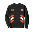 Retro10 Netherlands Football Soccer Sweatshirt - Trendy Graphic Unisex - T-Shirt, Sweatshirt, Hoodie