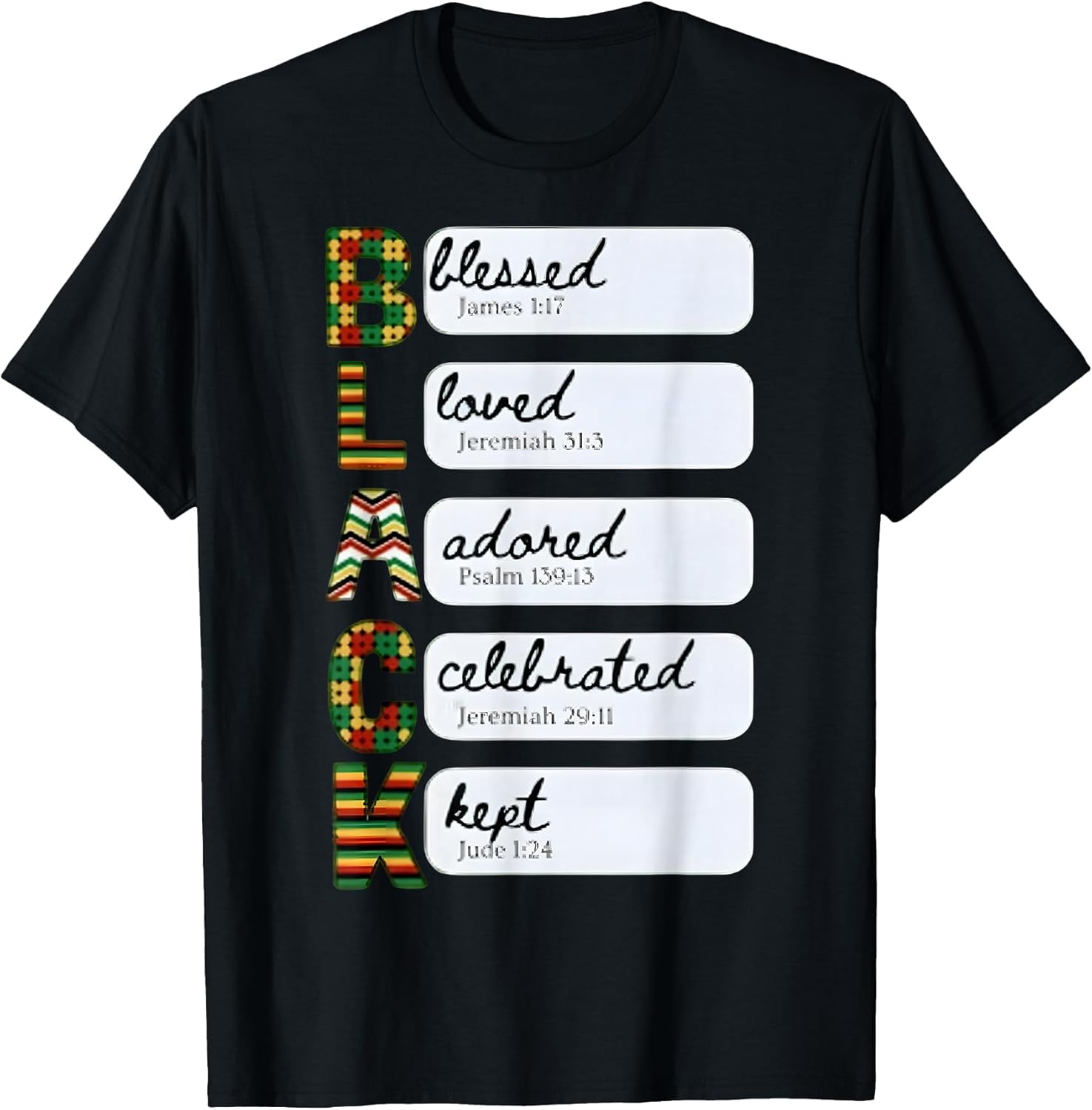 Black History Month Inspirational Christian Quotes - Adult & Kids T-Shirts, Sweatshirts & Hoodies apparel design preview 1
