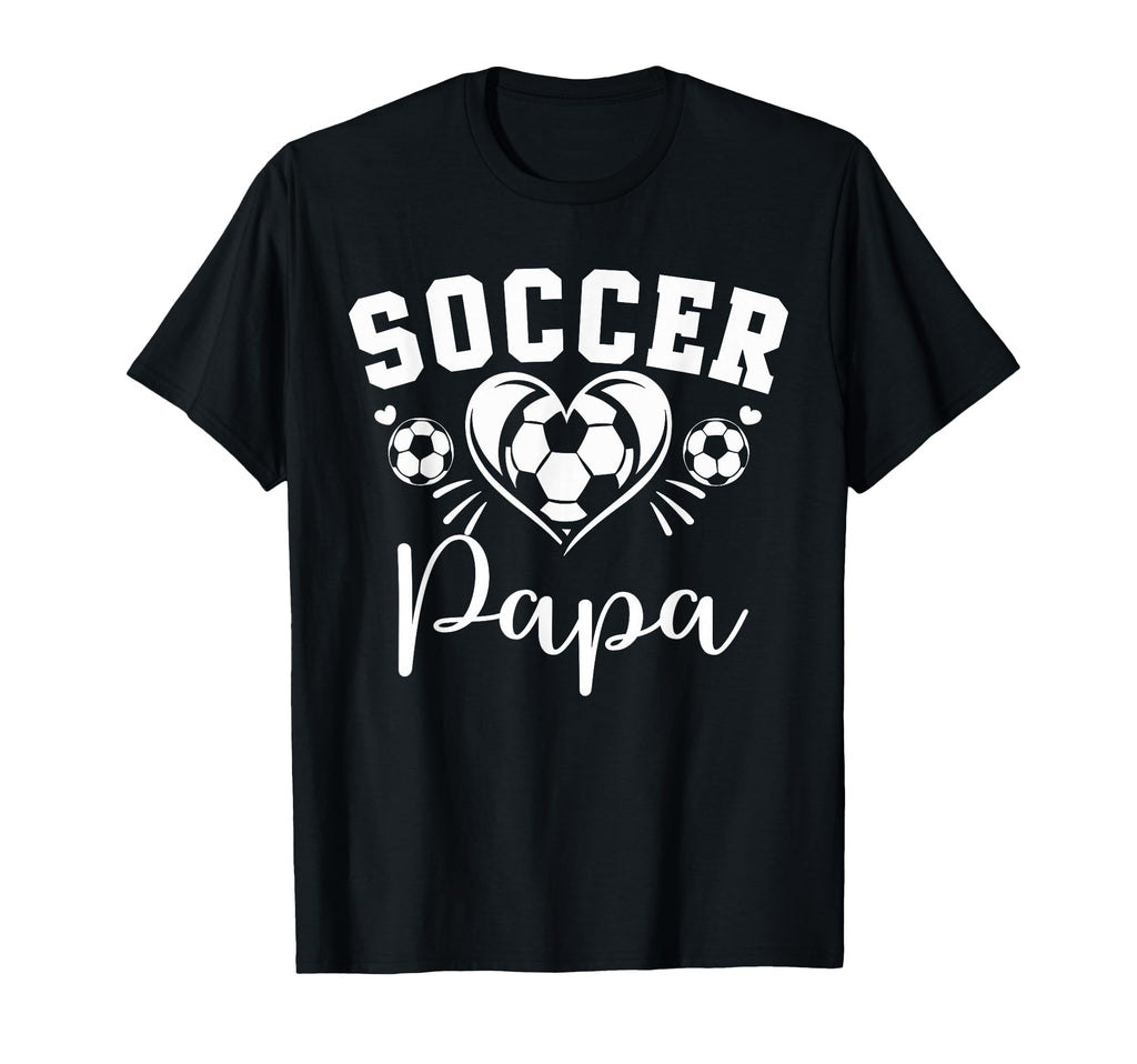 Soccer Papa Soccer Heart T-Shirt - Aesthetic Graphic Men Women - T-Shirt, Sweatshirt, Hoodie