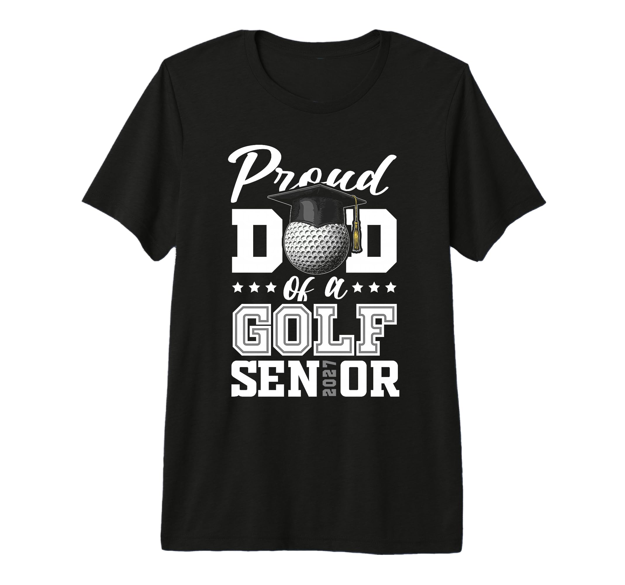 Proud Dad Golf Senior 2027 Tri Blend T-Shirt - Trendy Graphic Men Women - T-Shirt, Sweatshirt, Hoodie