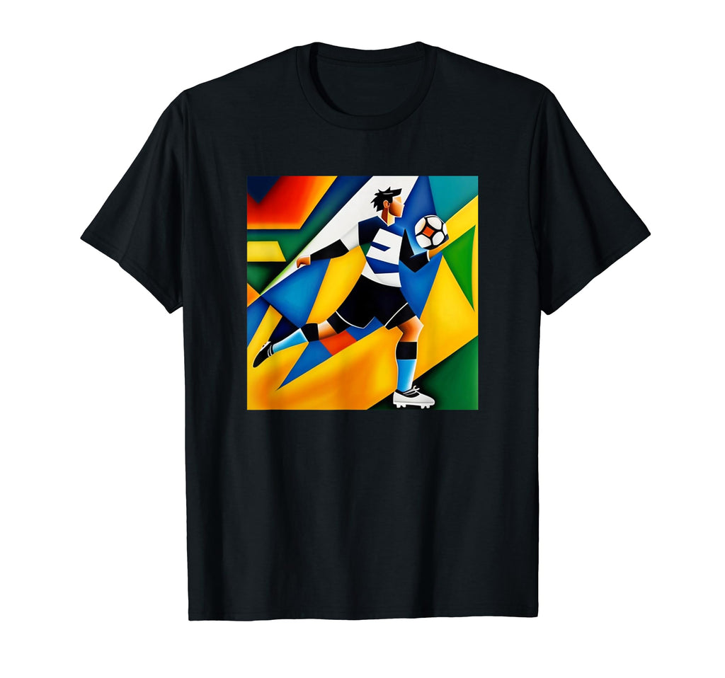 Soccer Player Motif Team Sport Colorful T-Shirt - Unique Graphic Unisex - T-Shirt, Sweatshirt, Hoodie