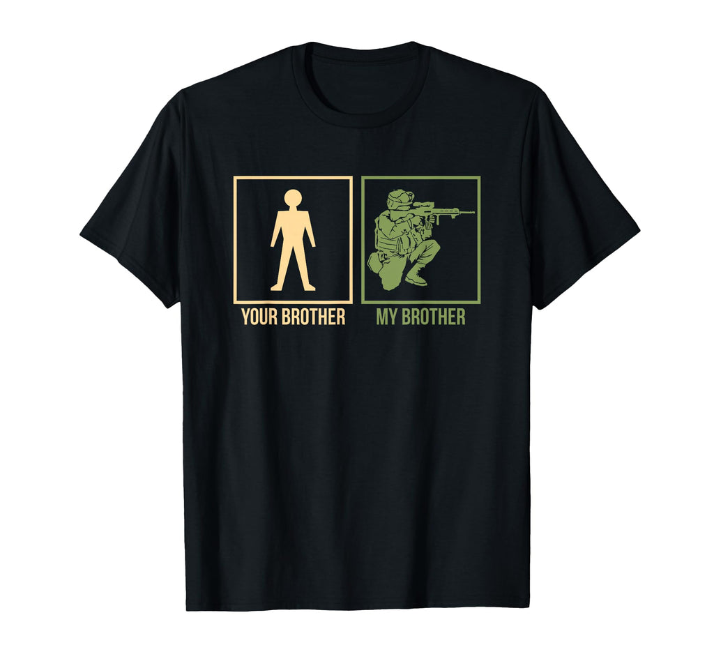 Proud Army Brother I Navy Airforce T-Shirt - Custom Art Print Men Women - T-Shirt, Sweatshirt, Hoodie