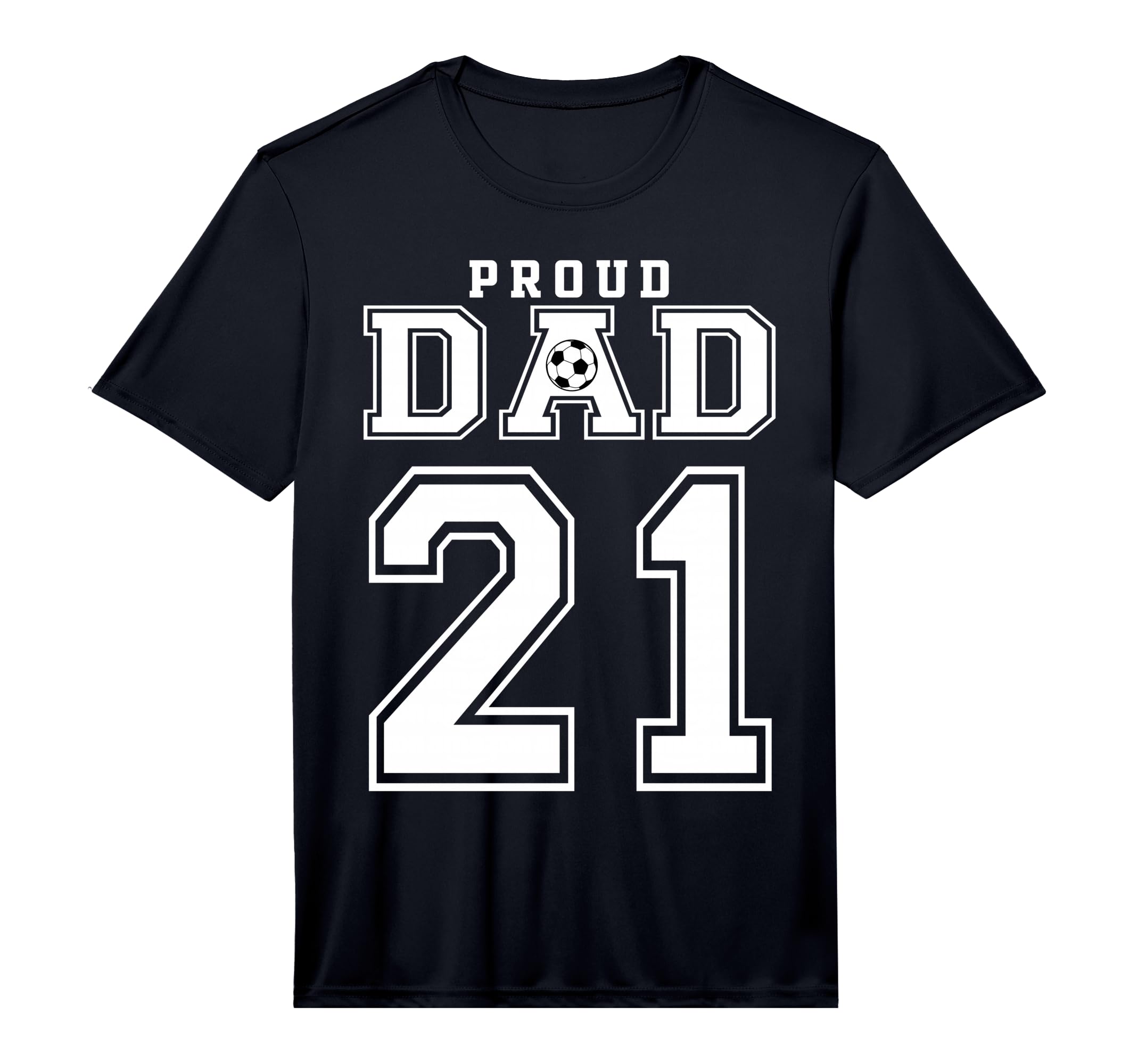 Number 21 Custom Proud Soccer Futbol T-Shirt - Minimalist Print Men Women - T-Shirt, Sweatshirt, Hoodie