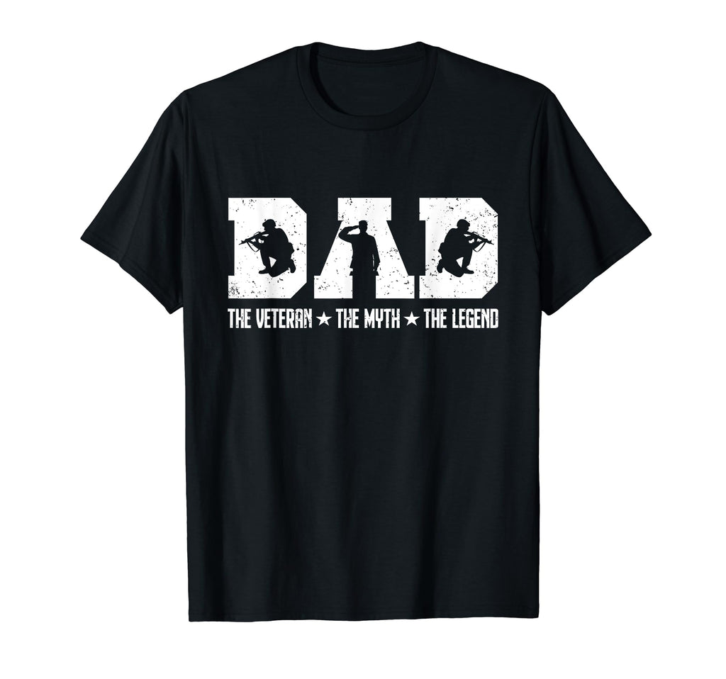 Dad Veteran Myth Legend Military Dad T-Shirt - Aesthetic Graphic Unisex - T-Shirt, Sweatshirt, Hoodie