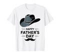 Happy Fathers Day Mustache Hat Dad T-Shirt - Custom Art Print for Adults - T-Shirt, Sweatshirt, Hoodie