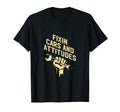 Fixin Cars And Attitudes Mechanic T-Shirt - Aesthetic Graphic for Adults - T-Shirt, Sweatshirt, Hoodie