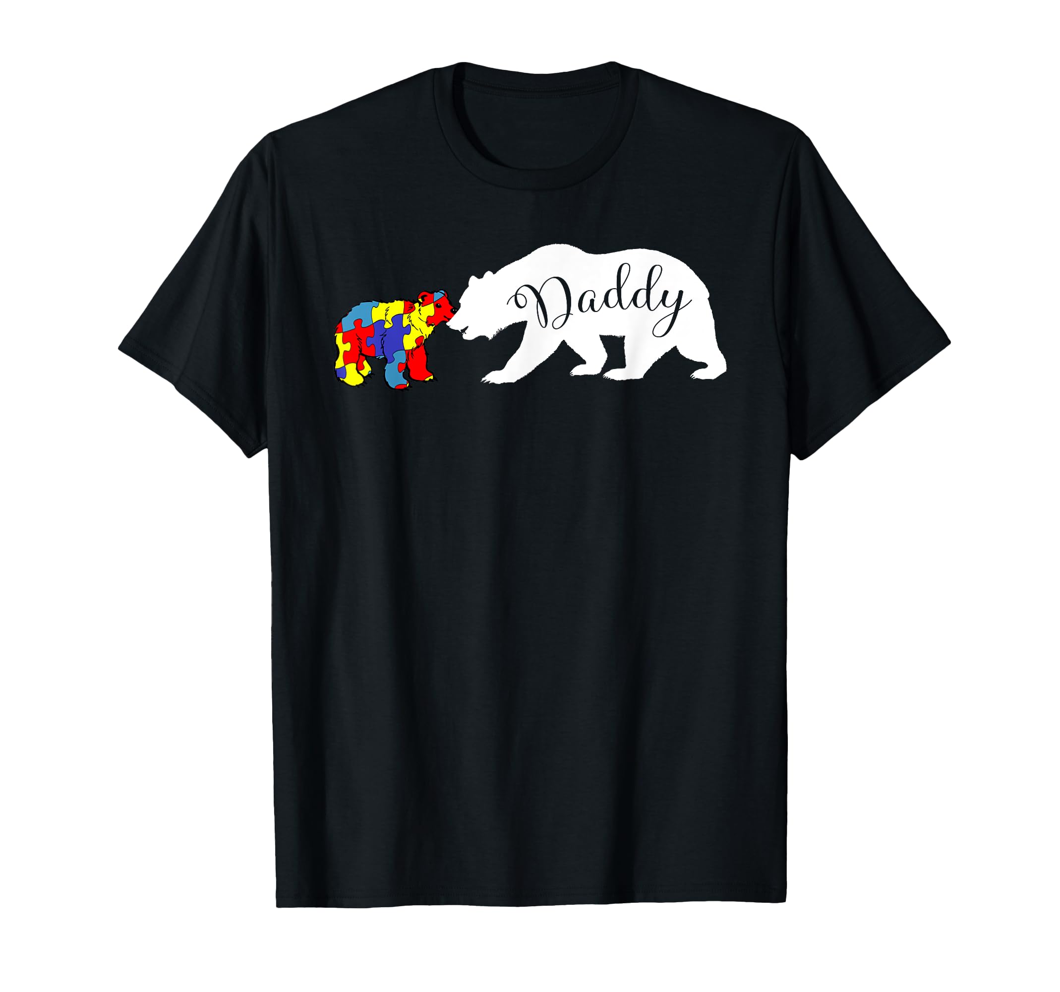 Daddy Bear Autism Awareness Month T-Shirt - Fun Novelty Design for Adults - T-Shirt, Sweatshirt, Hoodie