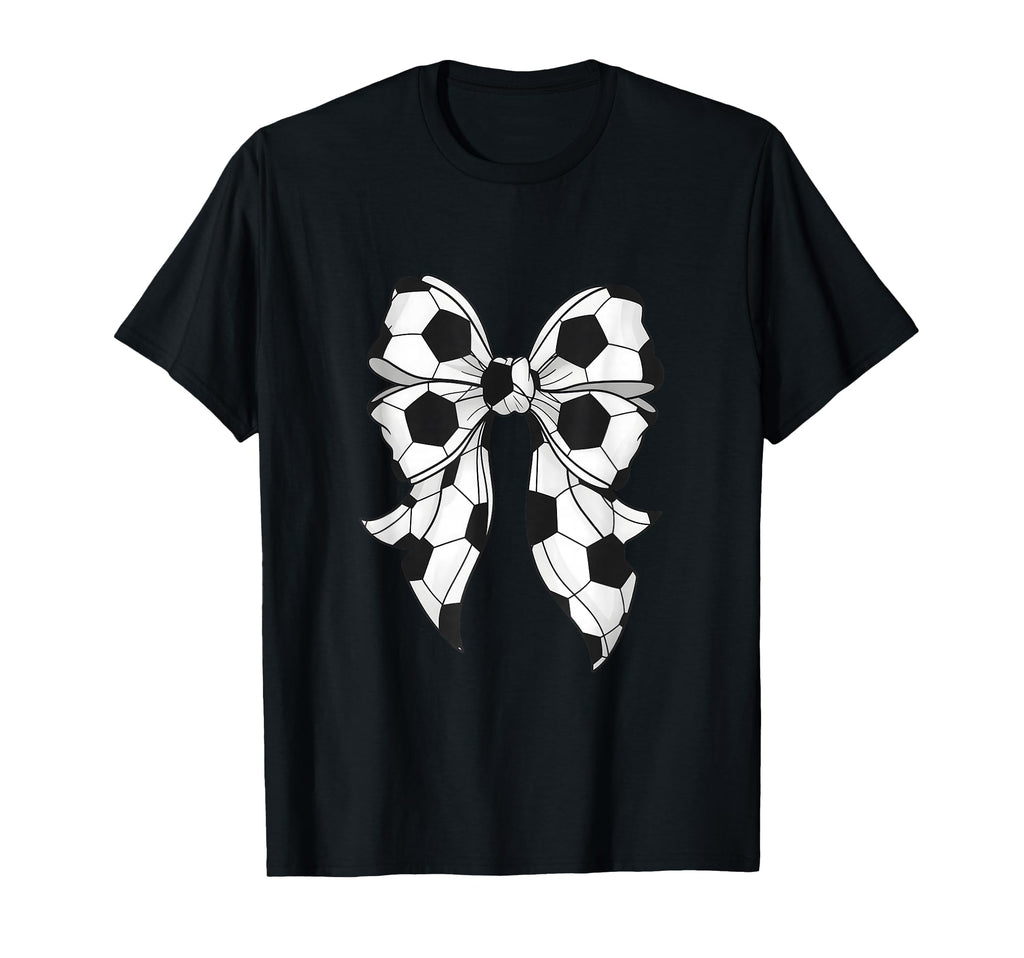 Soccer Coquette Bow Soccer Mama Mom T-Shirt - Novelty Apparel Men Women - T-Shirt, Sweatshirt, Hoodie