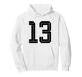13 White Number 13 Sports Fan Soccer Hoodie - Streetwear Style Men Women - T-Shirt, Sweatshirt, Hoodie