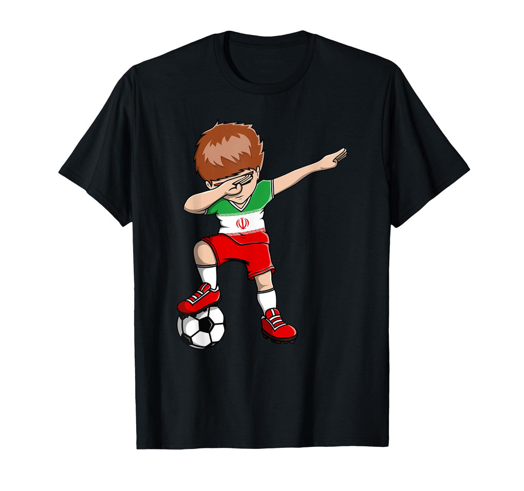 Dabbing Soccer Iran Jersey Iranian T-Shirt - Custom Art Print for Adults - T-Shirt, Sweatshirt, Hoodie