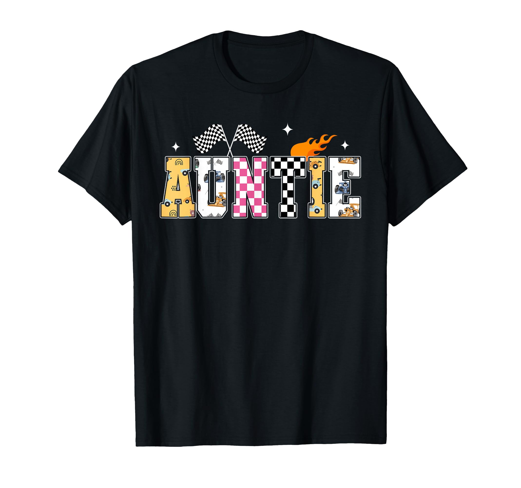 Auntie Pit Crew Racing Car Birthday T-Shirt - Aesthetic Graphic for Adults - T-Shirt, Sweatshirt, Hoodie