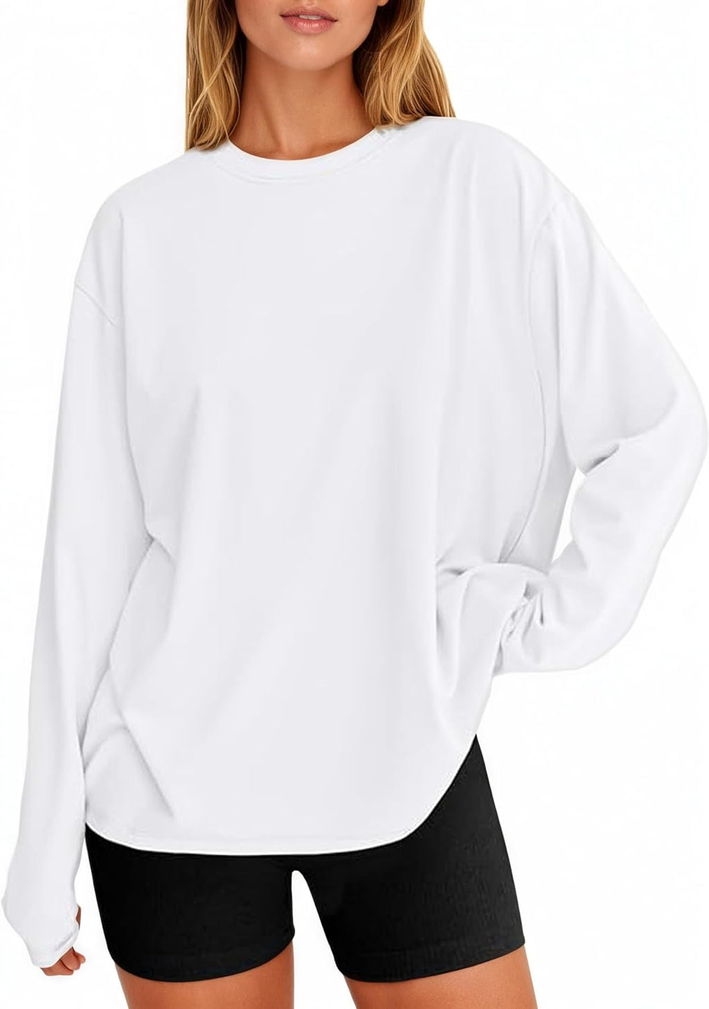 Womens Oversized Trendy Crew Neck Baggy Active Basic - Adult & Kids T-Shirts, Sweatshirts & Hoodies apparel design preview 1