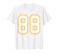 Number 88 Red Yellow White Football T-Shirt - Custom Art Print for Adults - T-Shirt, Sweatshirt, Hoodie