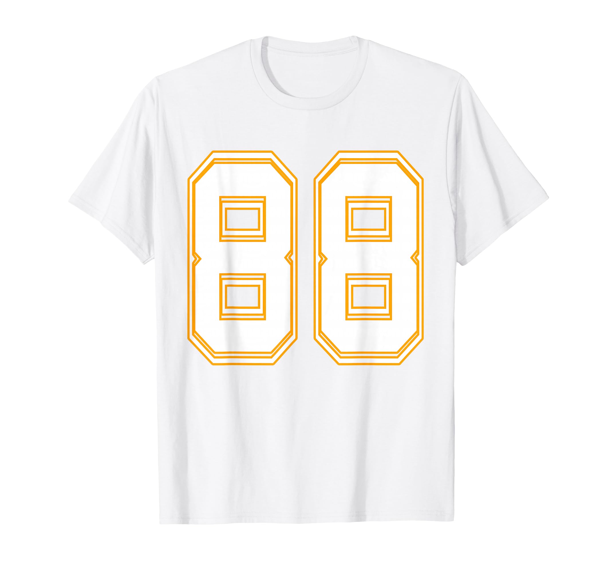 Number 88 Red Yellow White Football T-Shirt - Custom Art Print for Adults - T-Shirt, Sweatshirt, Hoodie