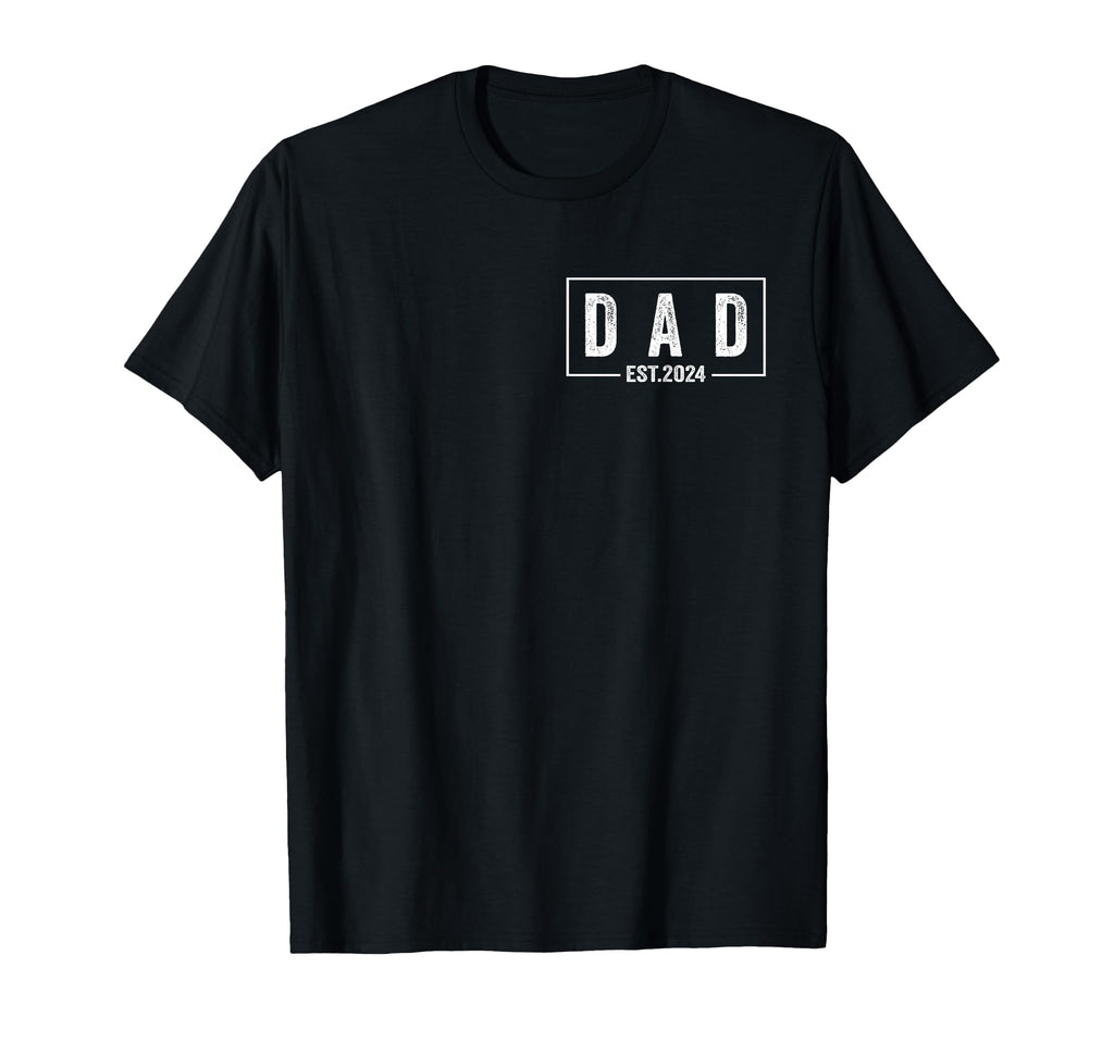 New Dad Est 2024 First Fathers Day T-Shirt - Aesthetic Graphic Men Women - T-Shirt, Sweatshirt, Hoodie