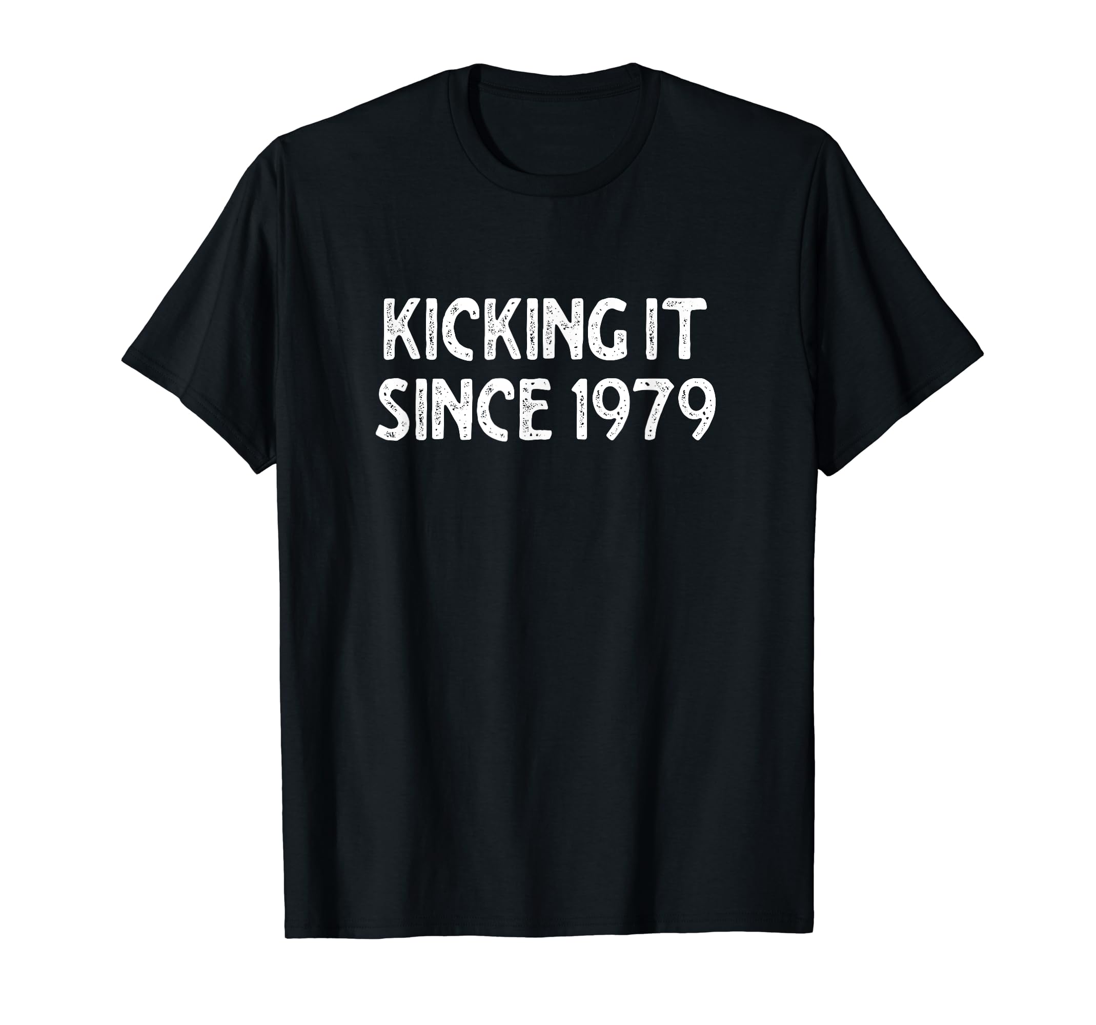 Kicking It Since 1979 Funny Soccer T-Shirt - Minimalist Print Men Women - T-Shirt, Sweatshirt, Hoodie