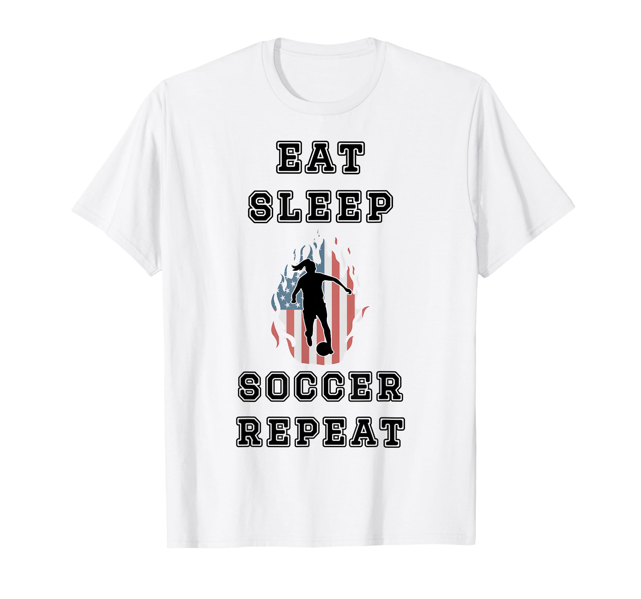Eat Sleep Soccer Repeat Sarcastic T-Shirt - Custom Art Print for Adults - T-Shirt, Sweatshirt, Hoodie