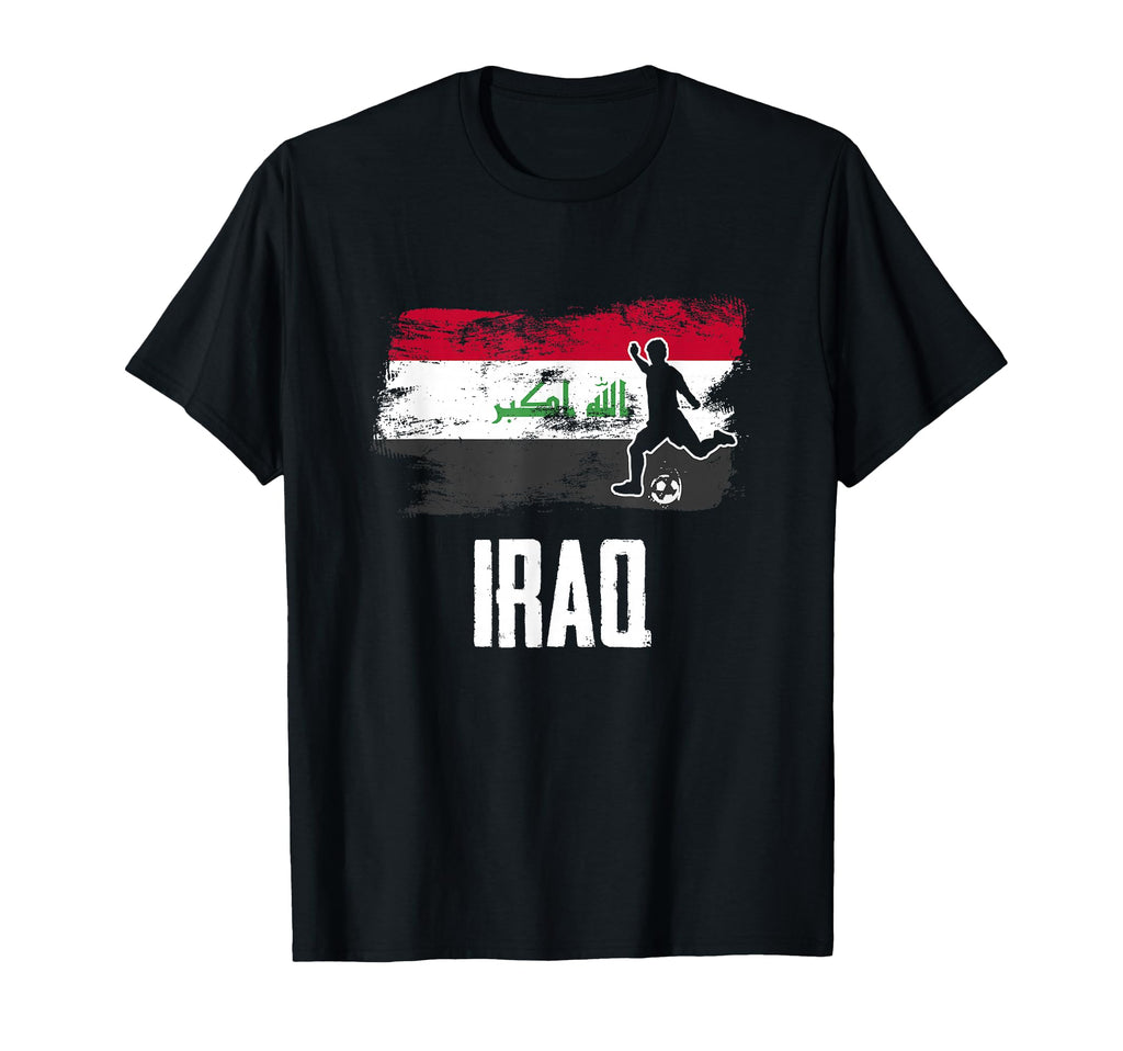 Iraq Flag Jersey Iraqi Soccer Team T-Shirt - Novelty Apparel for Adults - T-Shirt, Sweatshirt, Hoodie