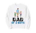 Dad Two Father And Sons Walking Sweatshirt - Custom Art Print Unisex - T-Shirt, Sweatshirt, Hoodie