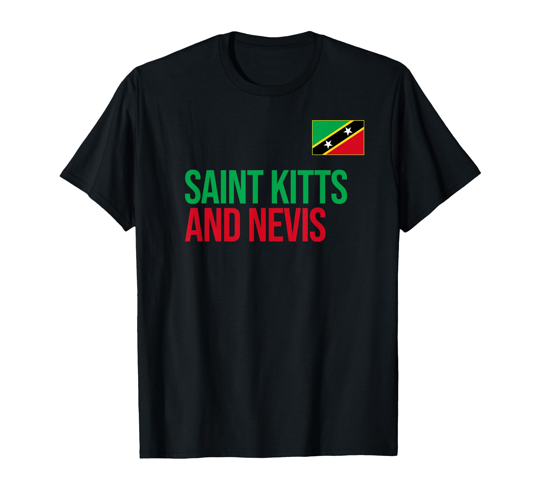 Saint Kitts And Nevis Flag Sports T-Shirt - Novelty Apparel Men Women - T-Shirt, Sweatshirt, Hoodie