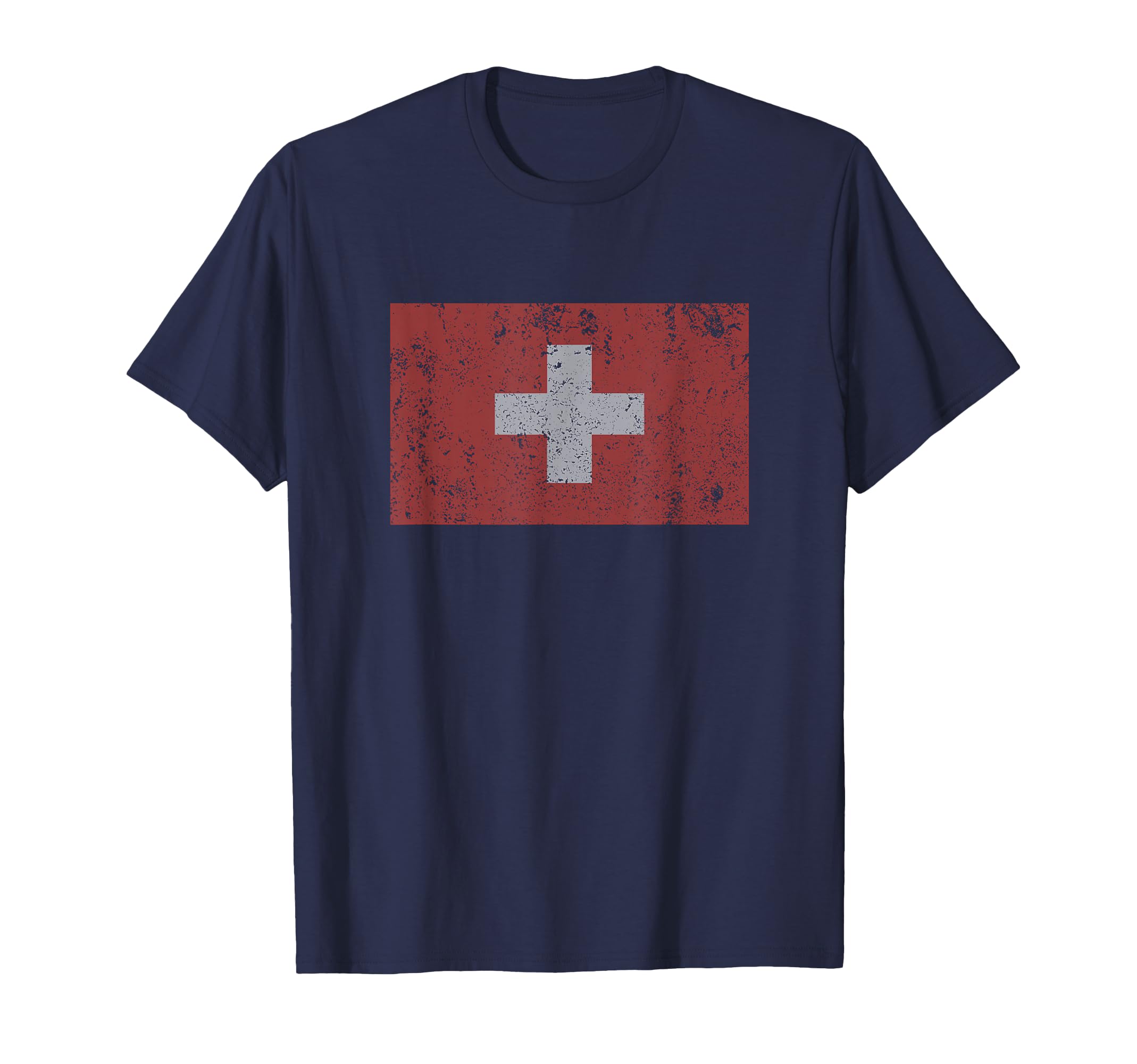 Switzerland Flag Swiss White Cross T-Shirt - Novelty Apparel for Adults - T-Shirt, Sweatshirt, Hoodie