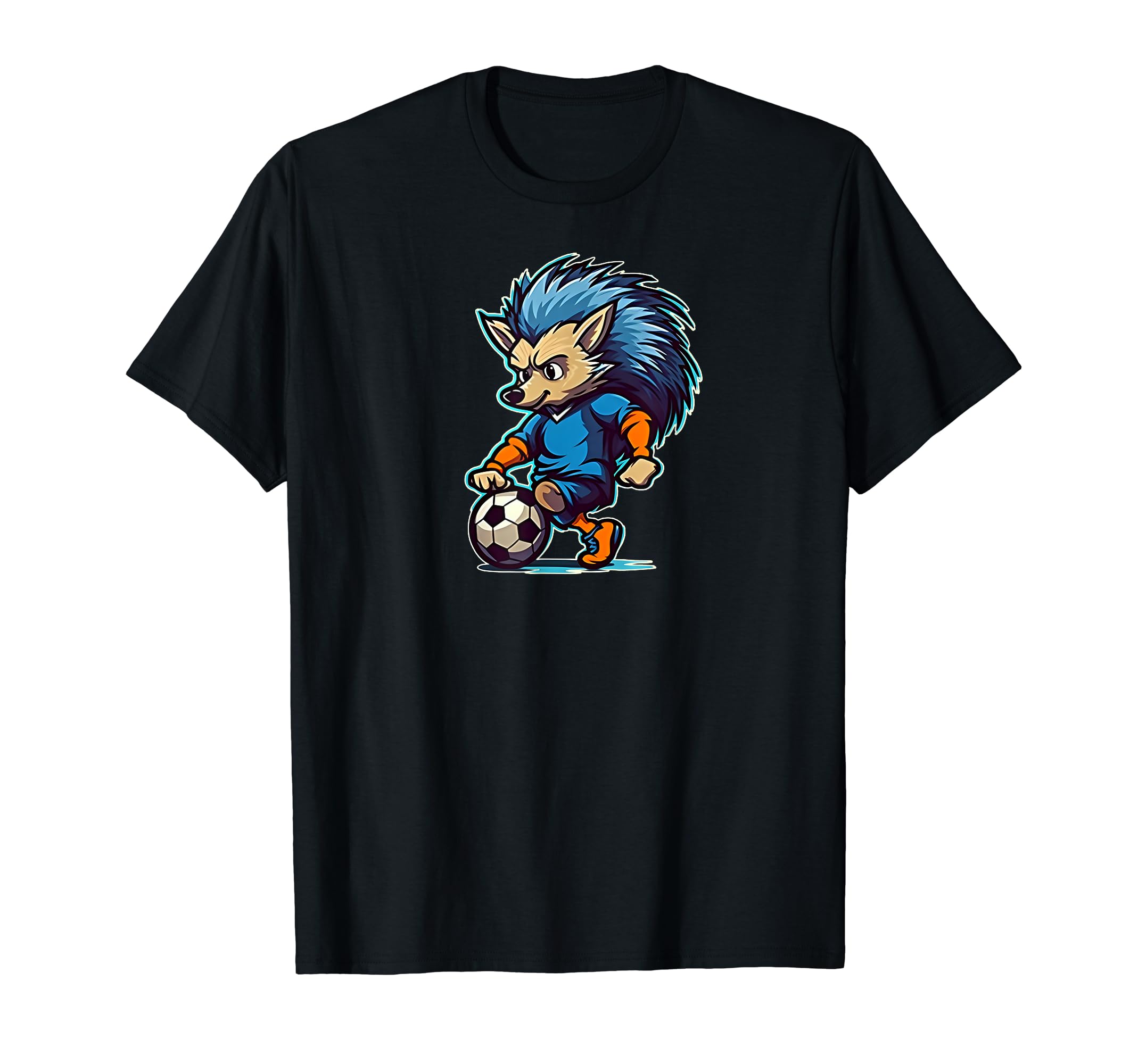 Hedgehog As Soccer Player Soccer T-Shirt - Fun Novelty Design Men Women - T-Shirt, Sweatshirt, Hoodie