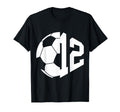 Number 12 Years Soccer 12Th Birthday T-Shirt - Unique Graphic Unisex - T-Shirt, Sweatshirt, Hoodie