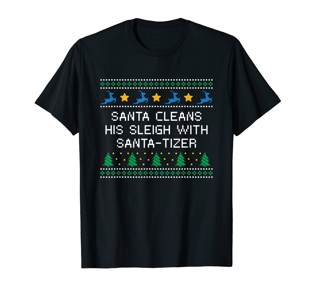 Santa Cleans His Sleigh Santa Tizer T-Shirt - Novelty Apparel for Adults - T-Shirt, Sweatshirt, Hoodie